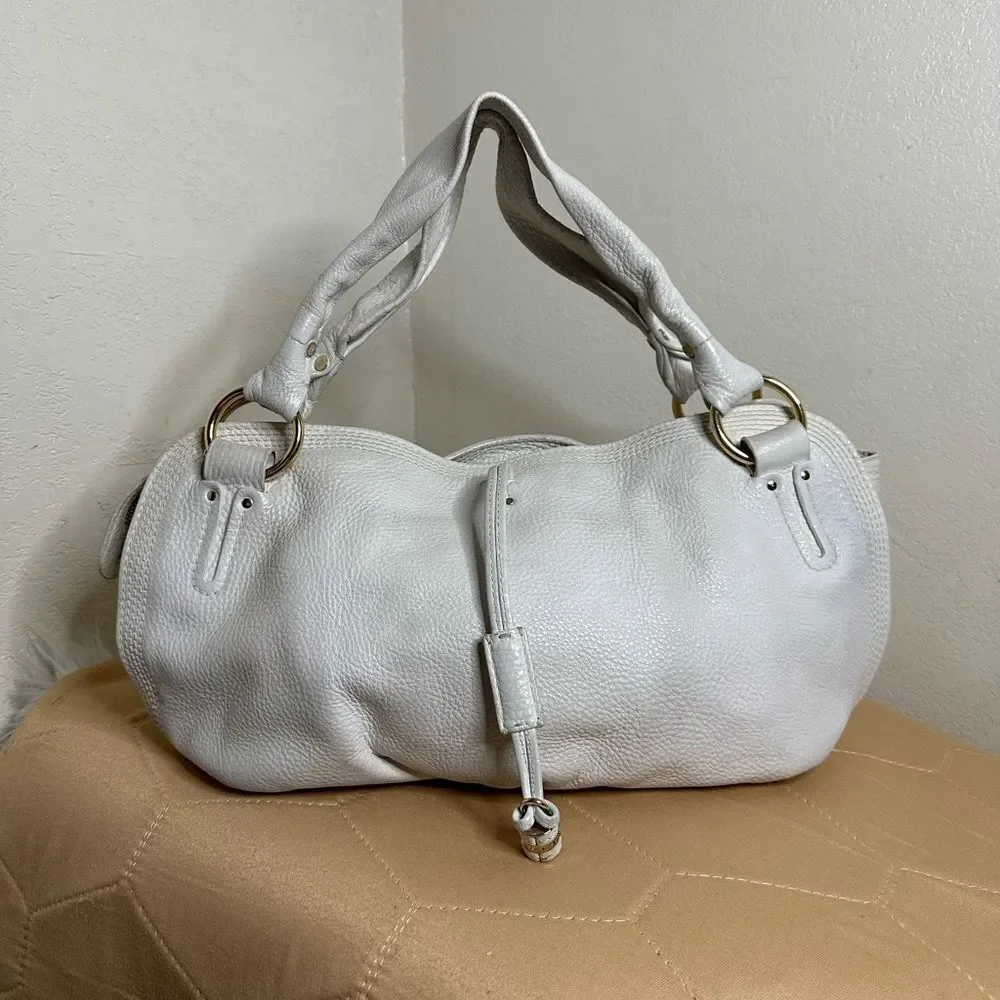 💯 Authentic Celine White Leather Bittersweet Hobo🍀